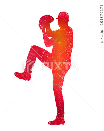 ピッチャーのシルエット ピッチャーのシルエット 101379175