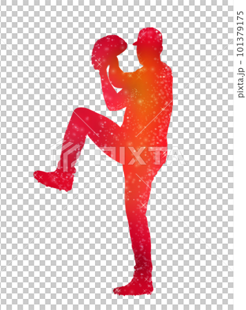 ピッチャーのシルエット ピッチャーのシルエット 101379175