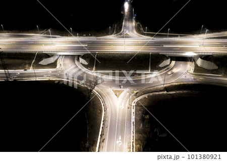 aerial view of highway intersection 101380921