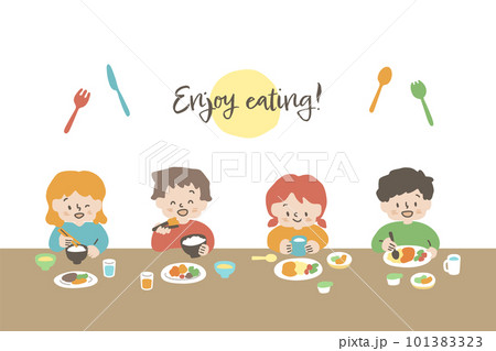 食事をする子供たち1 食事をする子供たち1 101383323