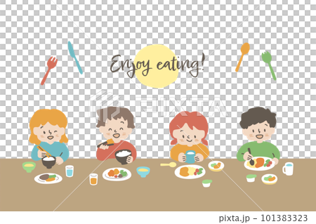 食事をする子供たち1 食事をする子供たち1 101383323