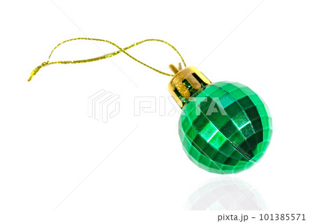 Christmas green ball isolated on white. Christmas decorative toy Christmas green ball isolated on white. Christmas decorative toy 101385571