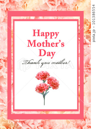 母の日のフレーム背景素材 母の日のフレーム背景素材 101386554