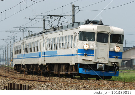 北陸本線　西高岡ー高岡　JR西日本　475系　A21編成（金沢） 101389015