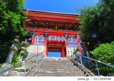 【和歌山県】晴天の紀州東照宮（侍坂と楼門） 101389098