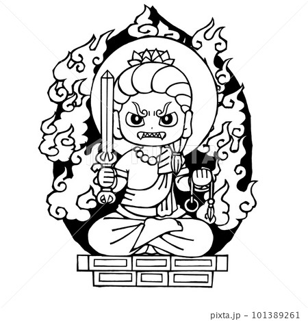 不動明王（坐像・モノクロ 101389261