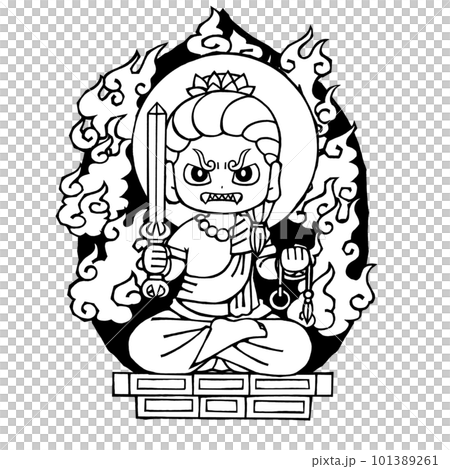 Fudo Myo-o(坐像,單色) Fudo Myo-o(坐像,單色) 101389261