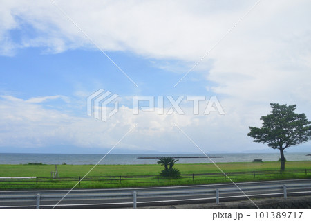 JR九州、指宿枕崎線の鹿児島中央駅から指宿駅間の風景(2022年夏) 101389717