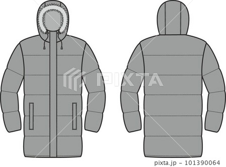 Mens winter quilted down coat. 101390064