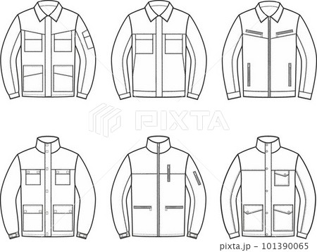 Mens work jacket. Fashion CAD. 101390065