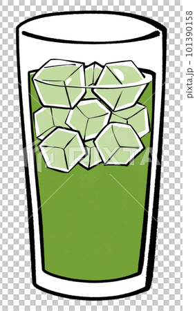 冷綠茶插畫 101390158