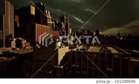New York City skyline with Manhattan skyscrapers after the storm 101390606