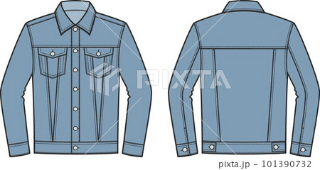 Mens jean jacket. Fashion CAD. 101390732