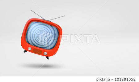 Classic tv. 3d vector banner with copy space Classic tv. 3d vector banner with copy space 101391059