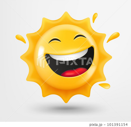 Cheerful Cartoon Sun Vector & Photo (Free Trial) | Bigstock