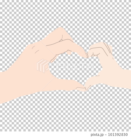 Parent and child making a heart shape by hand 2 Parent and child making a heart shape by hand 2 101392830