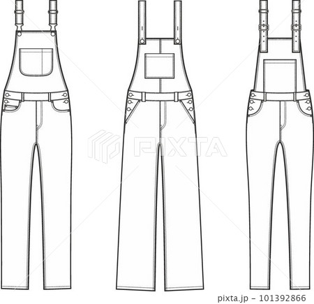 Womens denim overall. Fashion CAD. Womens denim overall. Fashion CAD. 101392866