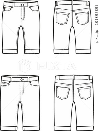 Hand Drawn Vector Lady Fashion Accessories on a White Background. Blue Denim  Shorts Vector Illustration. Denim Fashion. EPS, JPG - Etsy | Denim fashion,  Fashion design sketches, Dress design sketches