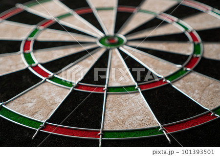 The new classic professional sisal dart target. Close-up, angle view. 101393501