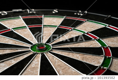The new classic professional sisal dart target. Close-up, angle view. The new classic professional sisal dart target. Close-up, angle view. 101393502