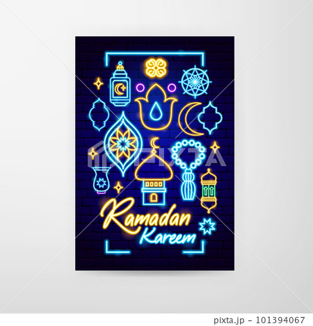 Ramadan Holiday Neon Flyer Ramadan Holiday Neon Flyer 101394067