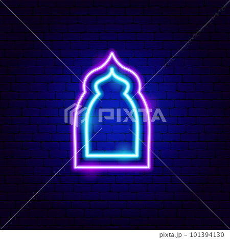 Arabic Window Neon Sign Arabic Window Neon Sign 101394130