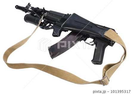 Modern kalashnikov 5.45x39 mm AK 74M assault...の写真素材 [101395317] - PIXTA