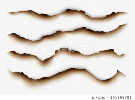 Burnt paper edges, scorched parchment, realistic torn edge with ash effect Burnt paper edges, scorched parchment, realistic torn edge with ash effect 101395701