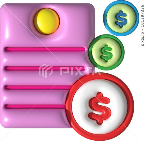 illustration 3D of a tax and financial information form. illustration 3D of a tax and financial information form. 101397326