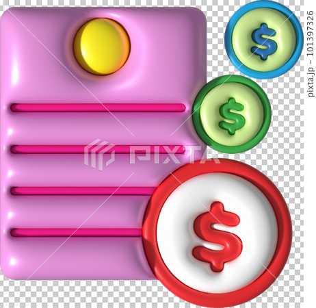 illustration 3D of a tax and financial information form. illustration 3D of a tax and financial information form. 101397326