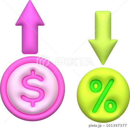 llustration 3D I Icon Symbol Income Tax Expenditure 101397377