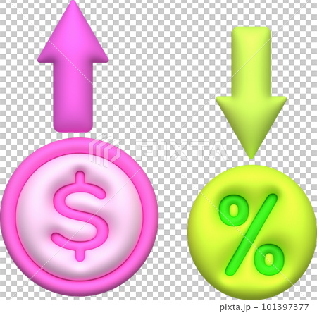 llustration 3D I Icon Symbol Income Tax Expenditure 101397377