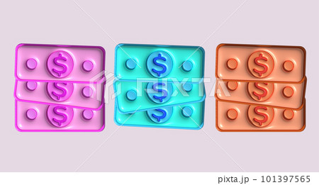 illustration 3D , symbol, icon, money, dollar coin illustration 3D , symbol, icon, money, dollar coin 101397565