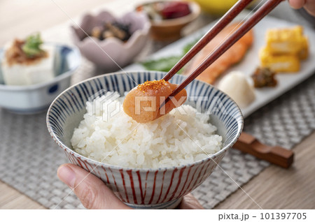 美味しそうな和風朝食　健康的な朝食 101397705