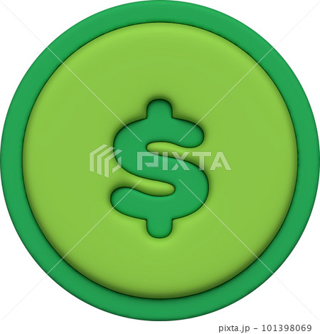 illustration 3D , symbol, icon, money, dollar coin illustration 3D , symbol, icon, money, dollar coin 101398069