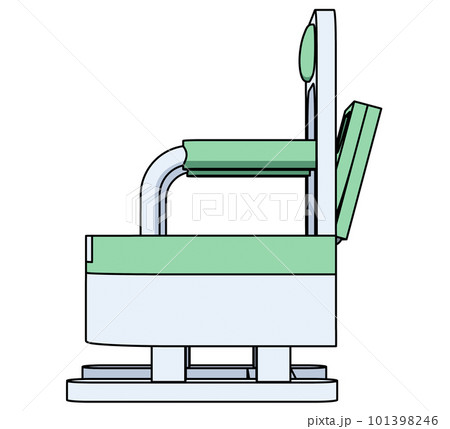 横から見たポータブルトイレのイラスト 101398246