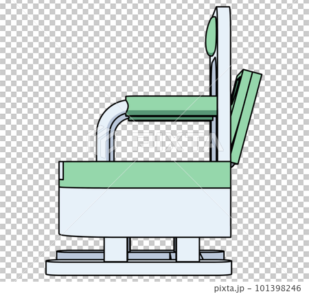 横から見たポータブルトイレのイラスト 101398246