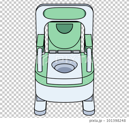 斜めから見たポータブルトイレのイラスト 101398248