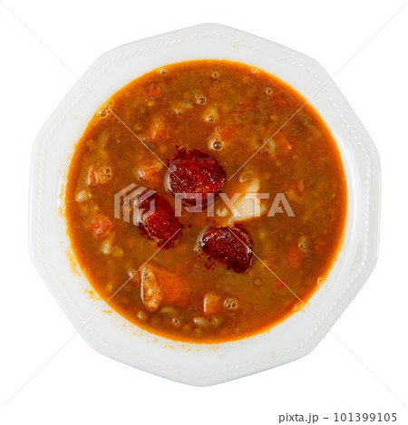 Potaje de lentejas, thick hearty lentil stew Potaje de lentejas, thick hearty lentil stew 101399105