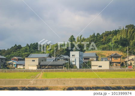 30 Oct 2013 the landscape of countryside, Japan. view at Train 30 Oct 2013 the landscape of countryside, Japan. view at Train 101399974