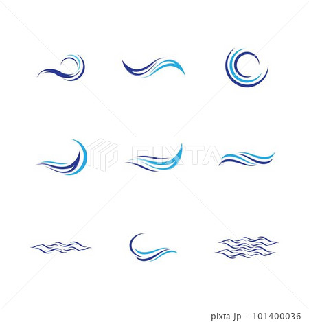 Wave symbol vector icon 101400036