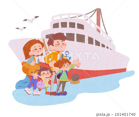 船で旅行する家族 船で旅行する家族 101401740