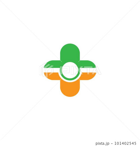 Medical cross vector icon 101402545