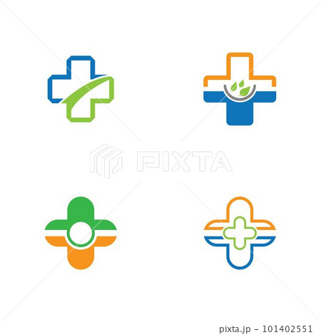 Medical cross vector icon 101402551