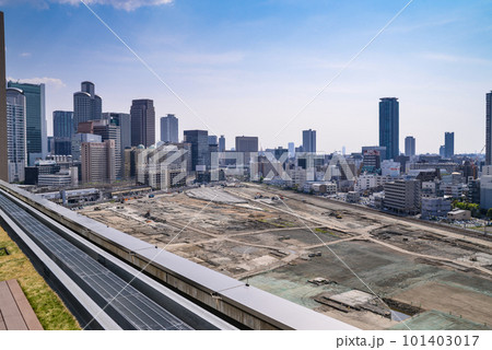 工事中の梅田北ヤード　大阪駅北地区の再開発地 101403017