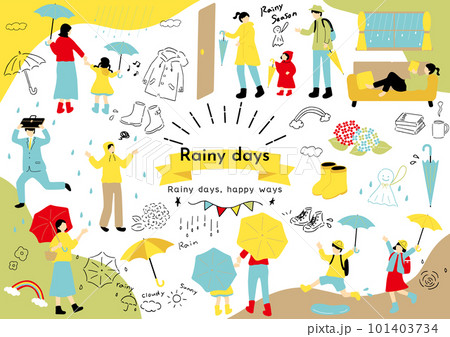 雨の季節に使いやすいイラスト 101403734