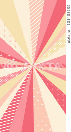 背景イラスト_集中線_カラフル 101405139