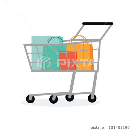 Shopping cart isolated vector illustration 101405190