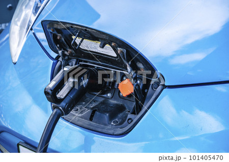 Charging station for electric cars. Types and connectors of ports for charging vehicles. 101405470