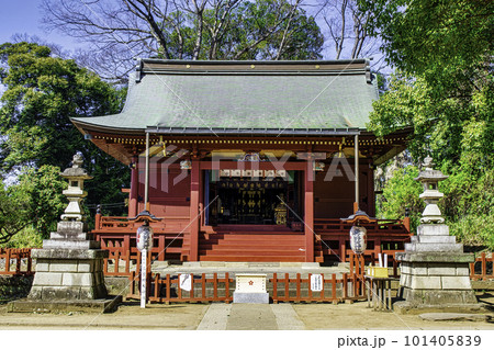 川越市　川越城二の丸跡　童謡「とうりゃんせ」ゆかりの三芳野神社（みよしのじんじゃ）　社殿 101405839